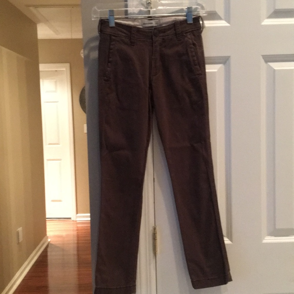 Boys Brown Straight Skinny Pants